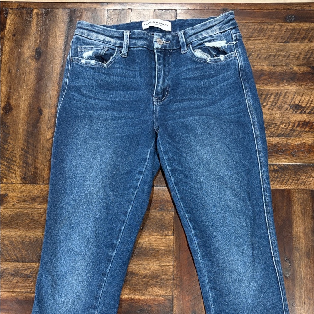 American Eagle Outfitters Dark Blue Skinny Jeans Mid Rise